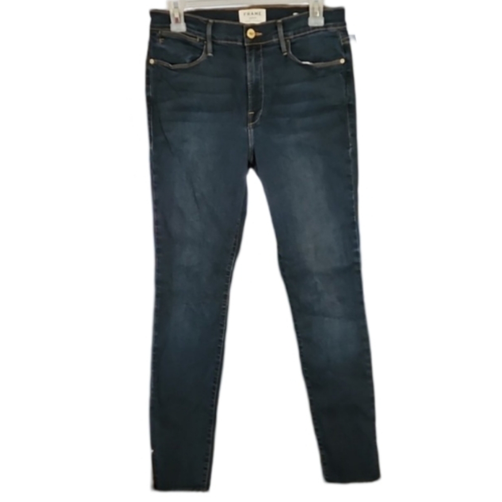 Frame Denim Fonda Le High Skinny‎ Dark Wash Blue Jeans Size 31